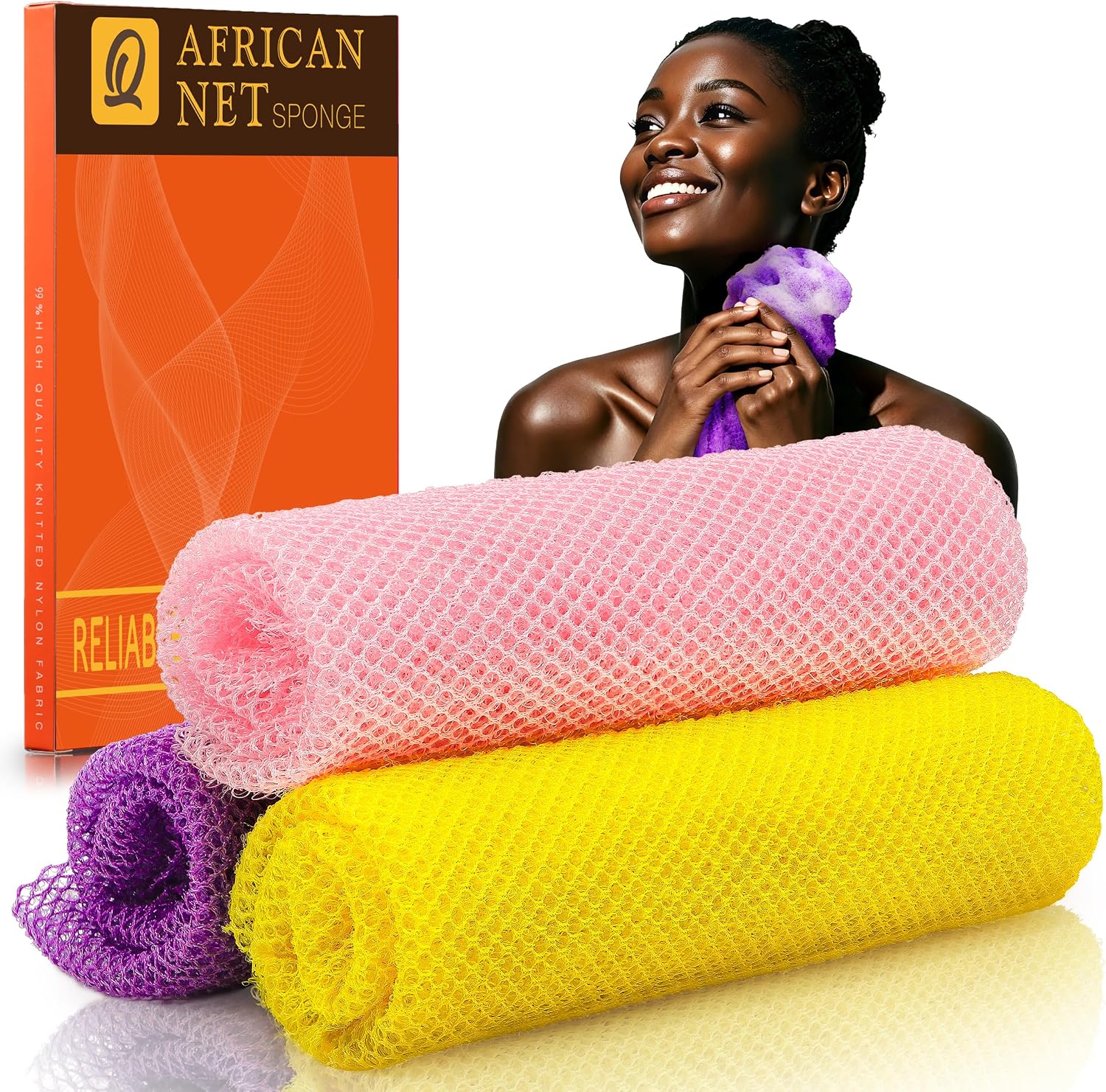 African Net Bath Sponge Set