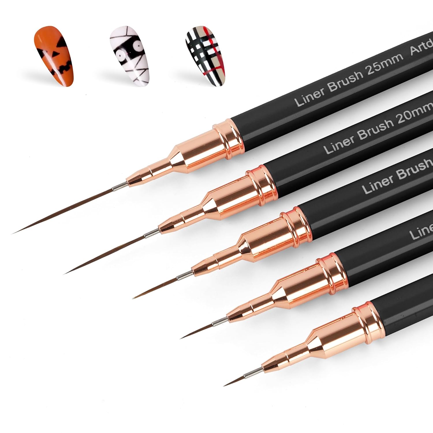 Artdone Metallic Nail Art Liner Brushes Set