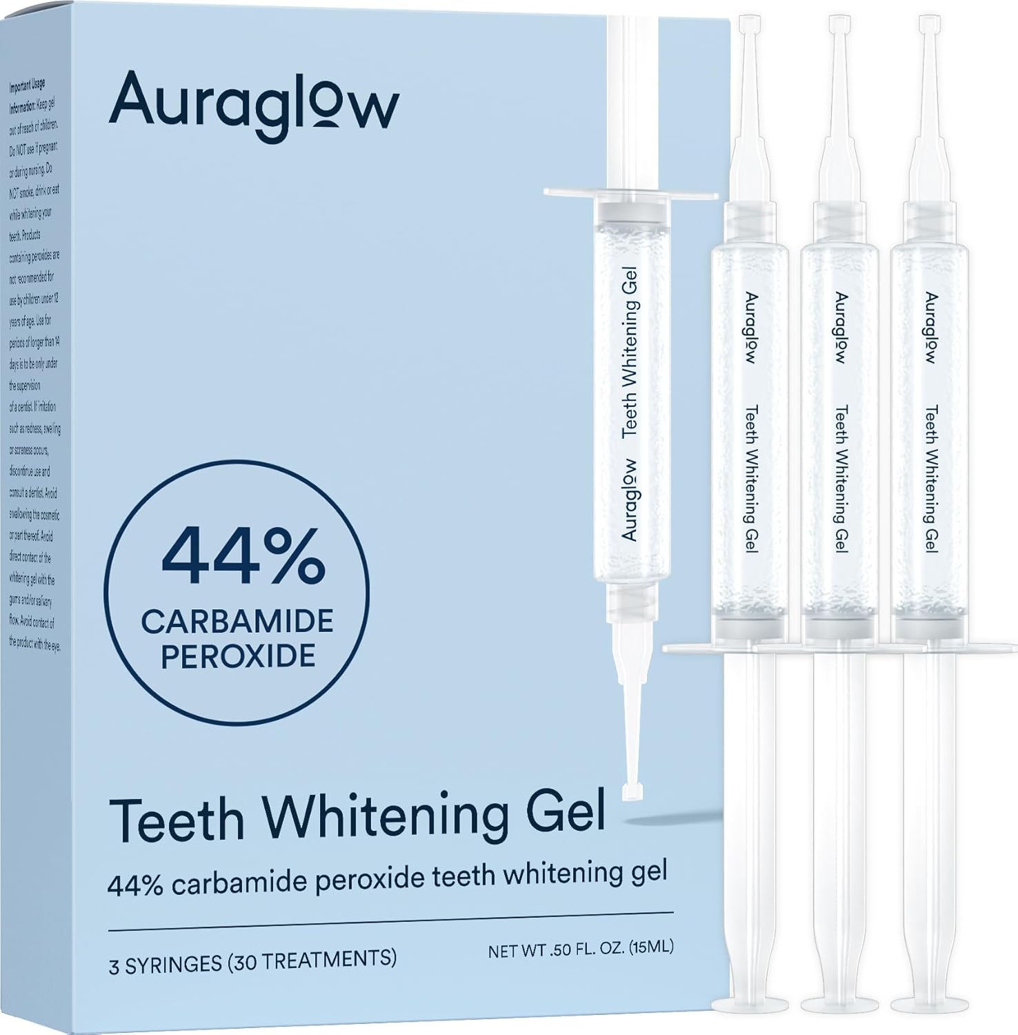 Auraglow 44% Teeth Whitening Gel