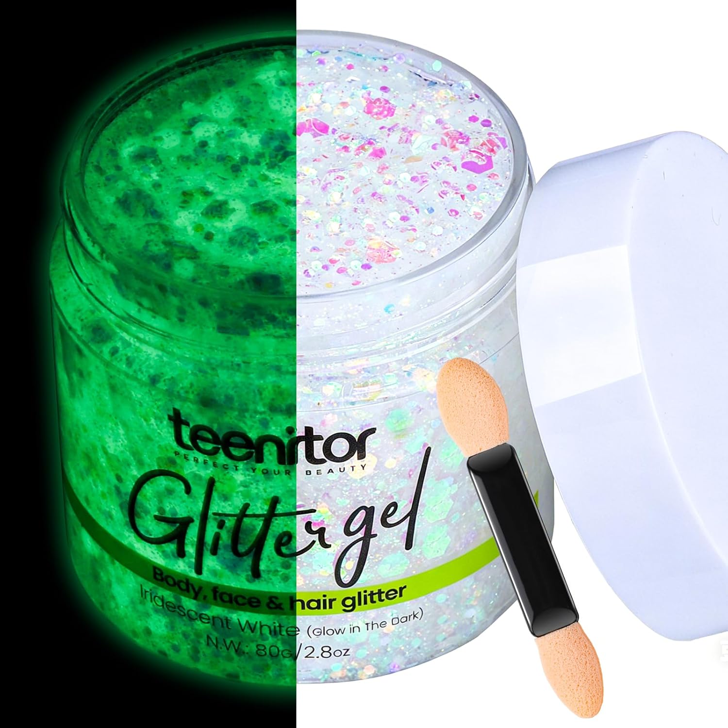 Teenitor Glow in the Dark Body Glitter Gel